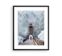 Affiche Poster 40x50cm Tableaux Image Photo Lanterne Mer Tempête Wall Art
