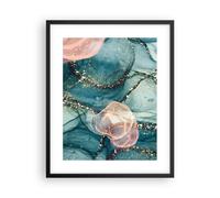 Affiche Poster 40x50cm Tableaux Image Photo Liquide Or Rose Wall Art Decoration