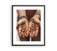 Affiche Poster 40x50cm Tableaux Image Photo Mains Plage Or Wall Art Decoration