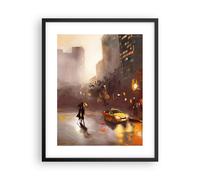 Affiche Poster 40x50cm Tableaux Image Photo Manhattan Couple Rue Wall Art