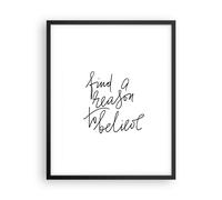 Affiche Poster 40x50cm Tableaux Image Photo Manuscrit devise croire Wall Art