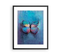 Affiche Poster 40x50cm Tableaux Image Photo Manuscrit Papillon Bleu Wall Art