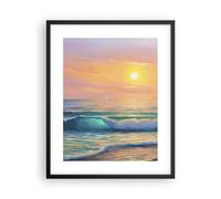 Affiche Poster 40x50cm Tableaux Image Photo mer vague rivage Wall Art Decoration
