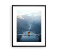 Affiche Poster 40x50cm Tableaux Image Photo Montagnes Hiver Pont Wall Art