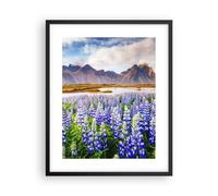 Affiche Poster 40x50cm Tableaux Image Photo montagnes prairie fleurs Wall Art