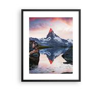 Affiche Poster 40x50cm Tableaux Image Photo montagnes rocher eau Wall Art
