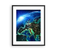 Affiche Poster 40x50cm Tableaux Image Photo Nuit espace monde vue Wall Art