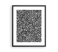 Affiche Poster 40x50cm Tableaux Image Photo Op Art. Noir Blanc Wall Art