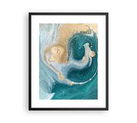 Affiche Poster 40x50cm Tableaux Image Photo Or Turquoise Arrière Plan Wall Art