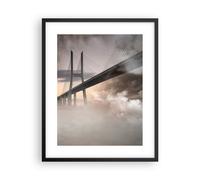 Affiche Poster 40x50cm Tableaux Image Photo pont brouillard eau Wall Art