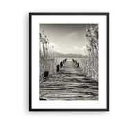Affiche Poster 40x50cm Tableaux Image Photo Pont Jetée Sépia Wall Art Decoration