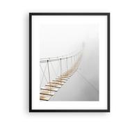 Affiche Poster 40x50cm Tableaux Image Photo Pont Suspendu Brouillard Wall Art