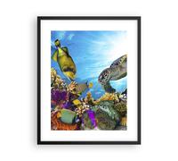 Affiche Poster 40x50cm Tableaux Image Photo récif corail poisson Wall Art