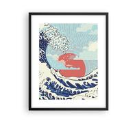 Affiche Poster 40x50cm Tableaux Image Photo Rouge Moderne Peut-être Wall Art