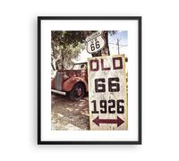 Affiche Poster 40x50cm Tableaux Image Photo route vieux 66 usa Wall Art
