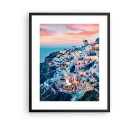 Affiche Poster 40x50cm Tableaux Image Photo Santorin Grèce Vue Wall Art