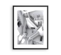 Affiche Poster 40x50cm Tableaux Image Photo Science Illusion Escaliers Wall Art