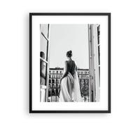 Affiche Poster 40x50cm Tableaux Image Photo Sensuelle Femme Balcon Wall Art