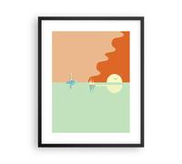 Affiche Poster 40x50cm Tableaux Image Photo Soleil Voilier Lanterne Wall Art