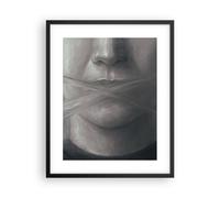 Affiche Poster 40x50cm Tableaux Image Photo Symbole Bouche Discours Wall Art