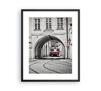 Affiche Poster 40x50cm Tableaux Image Photo Tchèque Tramway Prague Wall Art