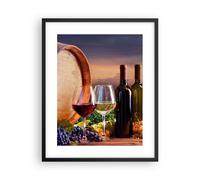 Affiche Poster 40x50cm Tableaux Image Photo vin vignoble été Wall Art Decoration