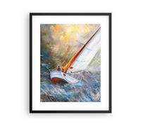Affiche Poster 40x50cm Tableaux Image Photo Voilier Image Régate Wall Art