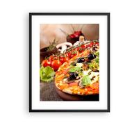 Affiche Poster 40x50cm Tableaux Image Pizza Nourriture Italie tradition Wall Art