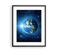 Affiche Poster 40x50cm Tableaux Image Terre Univers Etoiles Galaxie Wall Art