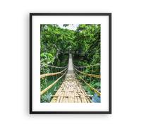 Affiche Poster 40x50cm Tableaux Image trottoir arbre bois passerelle Wall Art