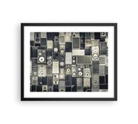 Affiche Poster 50x40cm Tableaux Image Abstraction Haut-parleurs Graphisme Art