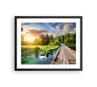 Affiche Poster 50x40cm Tableaux Image architecture promenade Swan Paysage Art