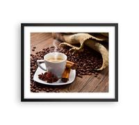 Affiche Poster 50x40cm Tableaux Image Café noir petit déjeuner chocolat Art
