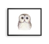 Affiche Poster 50x40cm Tableaux Image Chouette Chouette Hulotte Graphiques Art