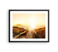 Affiche Poster 50x40cm Tableaux Image le lever du soleil vague île océan Art