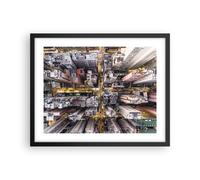 Affiche Poster 50x40cm Tableaux Image Metropolis Photographie Aérienne Rue Art