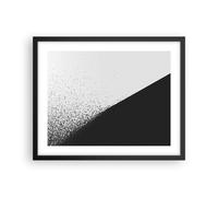 Affiche Poster 50x40cm Tableaux Image Noir Et Blanc Arrière Plan Géométrie Art