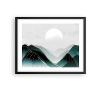 Affiche Poster 50x40cm Tableaux Image Photo Abstraction Montagnes Morceau Art