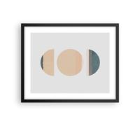 Affiche Poster 50x40cm Tableaux Image Photo Abstraction Roue Demi-cercle Art