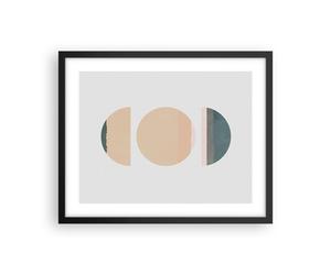 Affiche Poster 50x40cm Tableaux Image Photo Abstraction Roue Demi-cercle Art