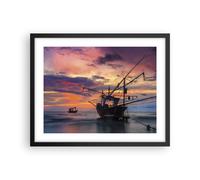 Affiche Poster 50x40cm Tableaux Image Photo Asie Bateau Cutter Wall Art