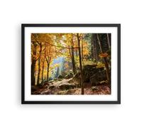 Affiche Poster 50x40cm Tableaux Image Photo Automne montagne forêt nature Art