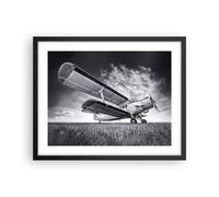 Affiche Poster 50x40cm Tableaux Image Photo Avion An-2 Noir Et Blanc Wall Art