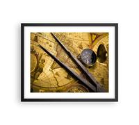 Affiche Poster 50x40cm Tableaux Image Photo Boussole aventure voyage Wall Art