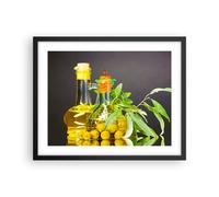 Affiche Poster 50x40cm Tableaux Image Photo Bouteille pot olive huile Wall Art