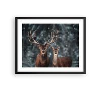 Affiche Poster 50x40cm Tableaux Image Photo Cerf renne chevreuil Wall Art