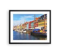 Affiche Poster 50x40cm Tableaux Image Photo Copenhague Nahavn Navires Wall Art