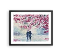 Affiche Poster 50x40cm Tableaux Image Photo Couple Paris Arbre Wall Art