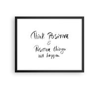 Affiche Poster 50x40cm Tableaux Image Photo Devise Pensée Positivement Wall Art