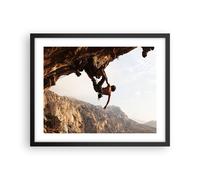 Affiche Poster 50x40cm Tableaux Image Photo Escalade extrême montagnes Grèce Art